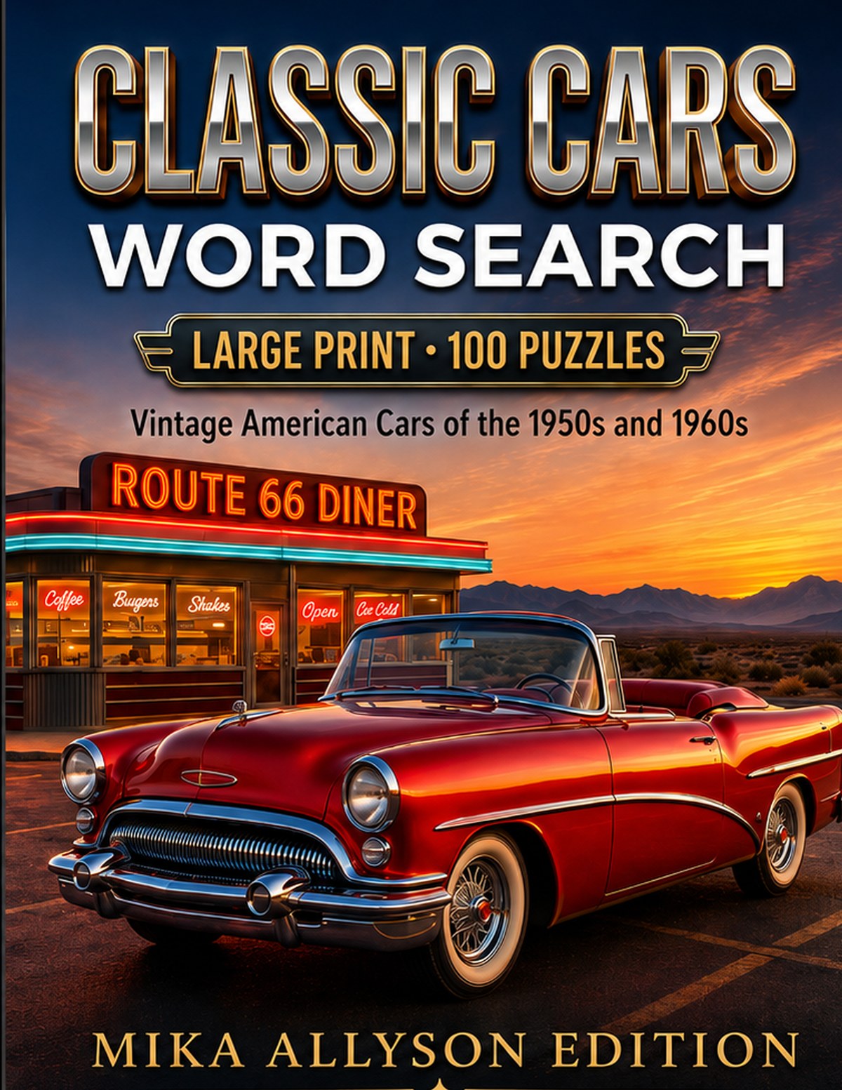 Classic Cars Word Search Large Print